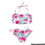FAYALEQ Kids Baby Girls Cute Watermelon Halter 2 Pieces Ruffles Swimsuit Bikini Swimwear White B07BNJ924Q